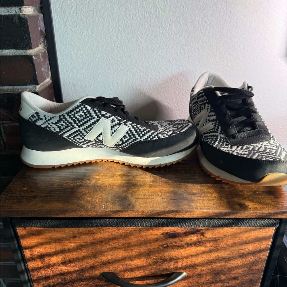 New Balance Black and White Patterned Sneakers Sz 12 - NWOT